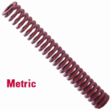 Mold and die springs Red mm - Medium heavy duty (color coded red)-Metric